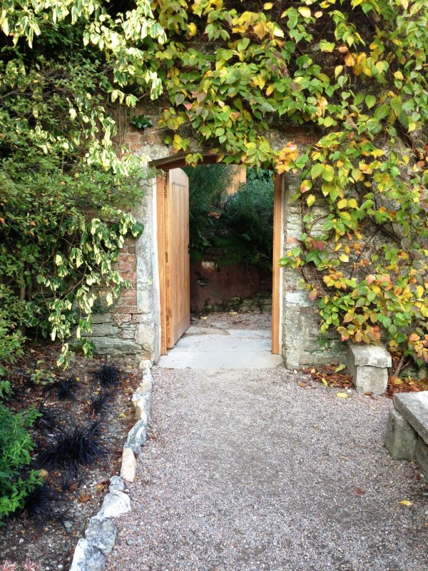 door to the kitchen garden