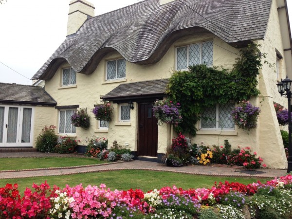 Probably had a thatched roof at one time, like some of the houses in the area