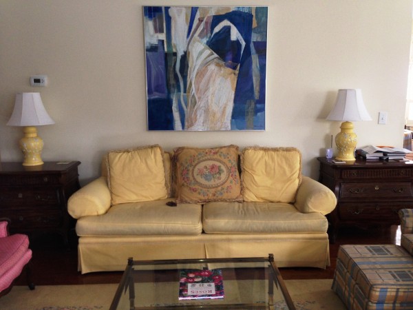 Modern art works in this vignette, as my artist Uncle who gave my mother the painting knew it would!