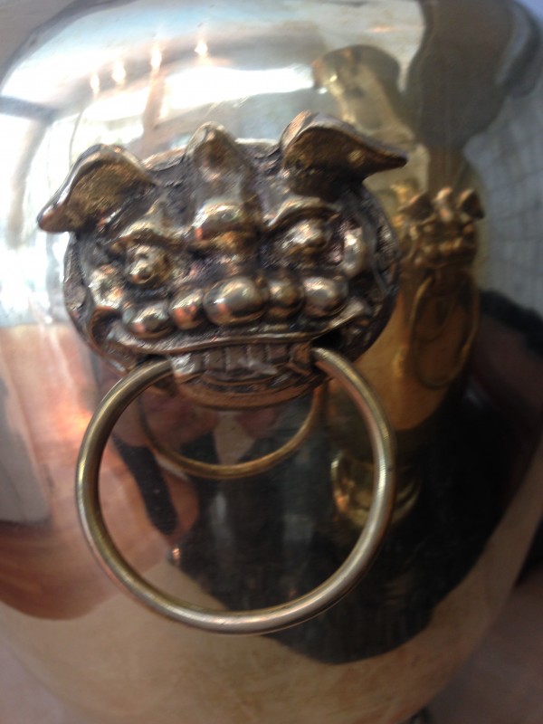 Brass Urn Handle Detail