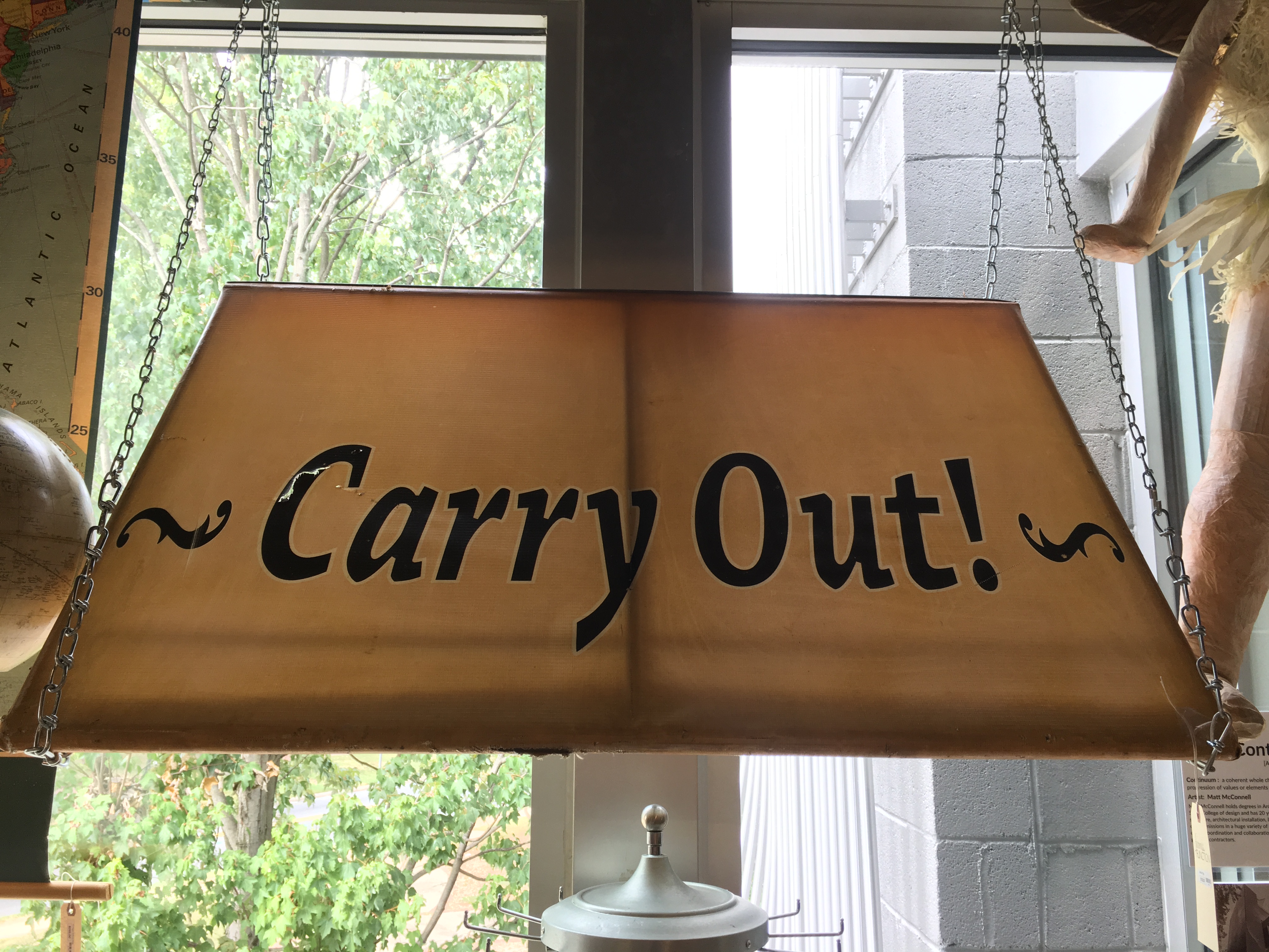 Vintage Carry Out Sign Form & Function