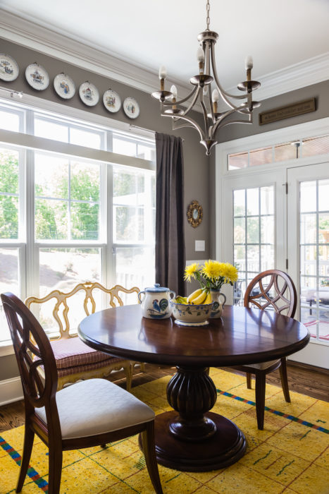 Colorful breakfast nook plate collection