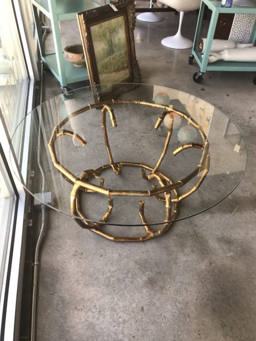 Gold Bamboo Gl Coffee Table Form Function Gold Bamboo And Gl Coffee Table