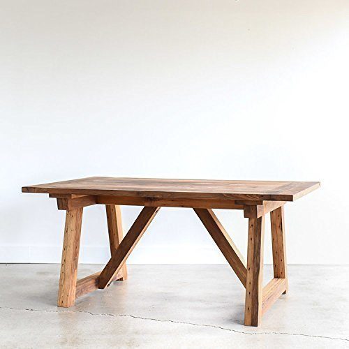 reclaimed barn wood trestle kitchen dining table