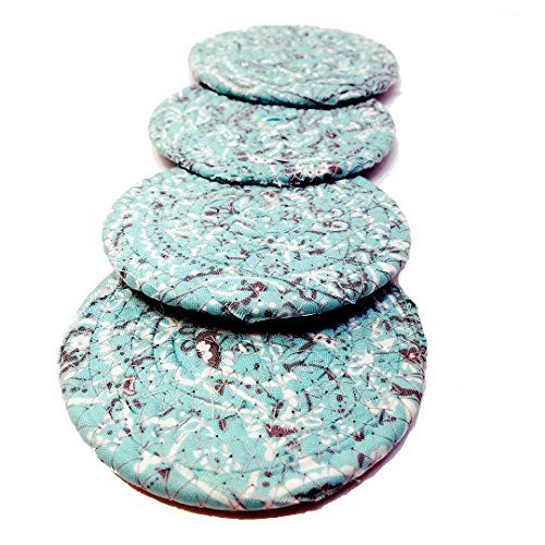 bohemian coiled rope fabric coasters