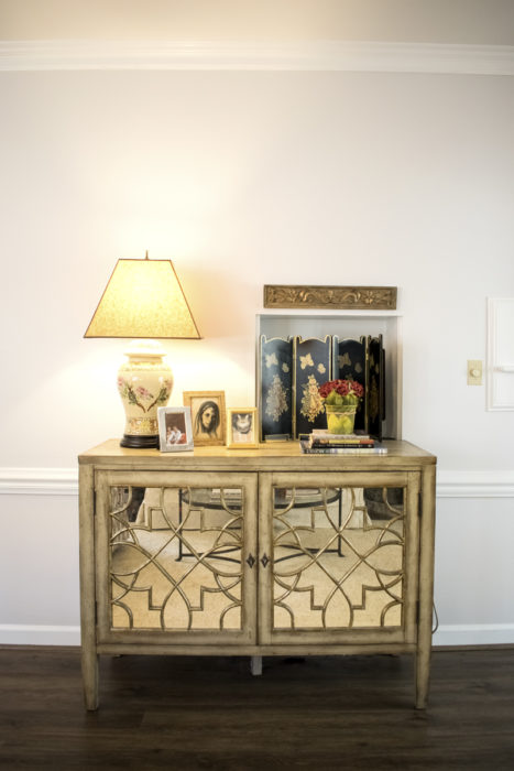 mirror glass cabinet chest 