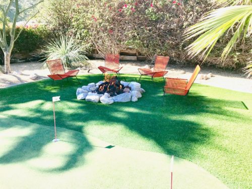 modern outdoor landscape putting green