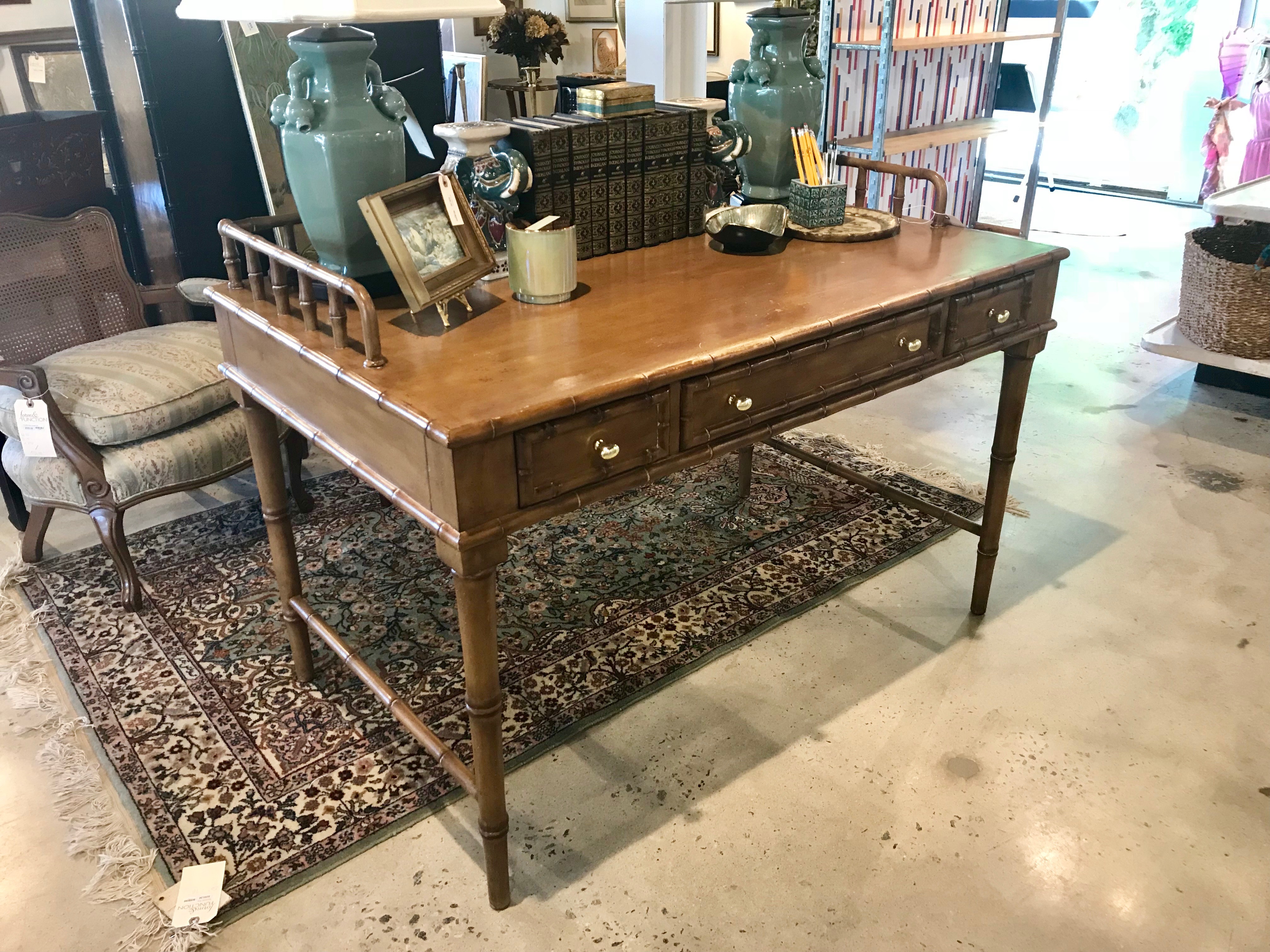 Faux Bamboo Desk Form Function