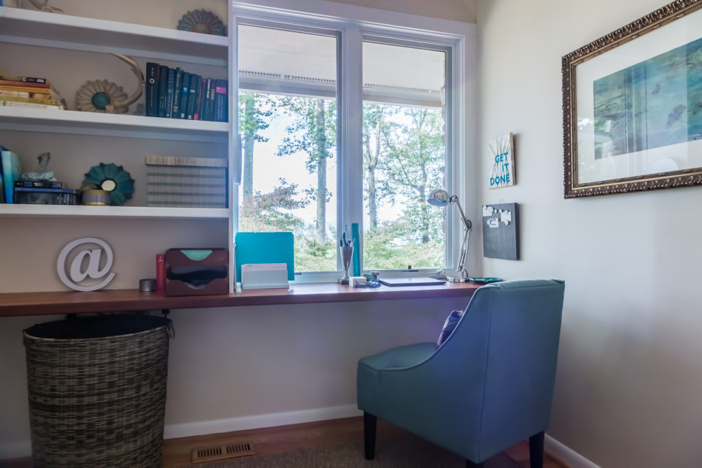 large closet turned home office