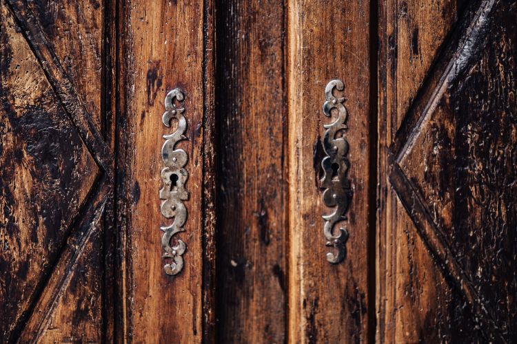 imperfect antique wood door hardware