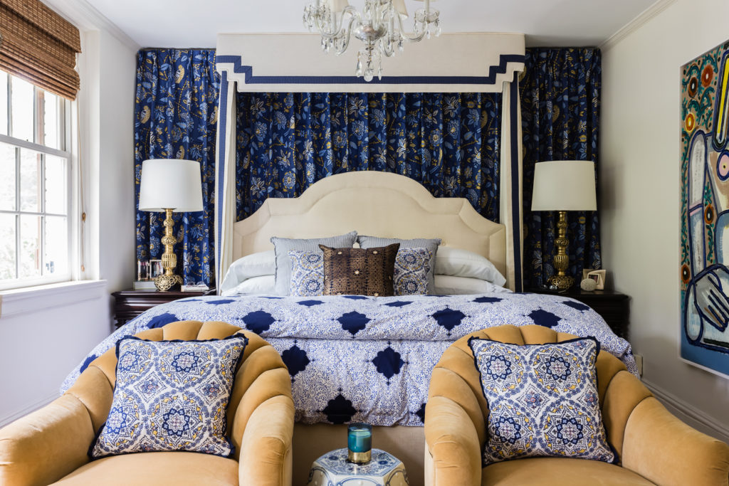 navy blue gold fabric texture in design master bedroom moroccan canopy bed