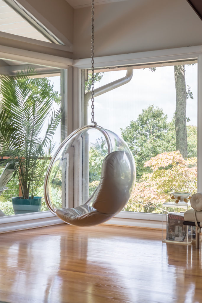 lucite Eero Aarnio bubble hanging chair