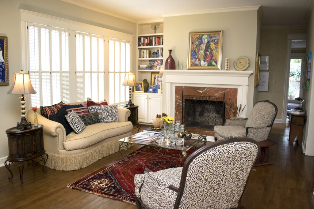 boho global inspired living room design