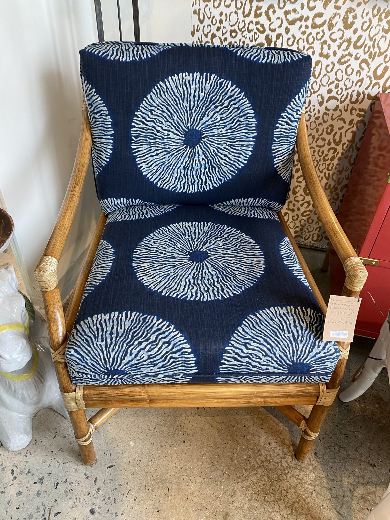 RS McGuire Vintage Bamboo Cushion Chair Form & Function