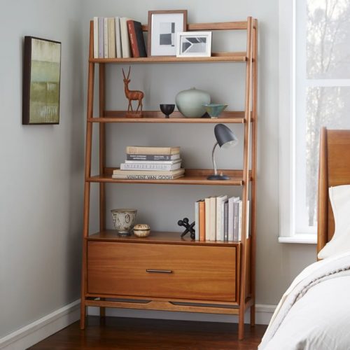 West Elm Mid Century Acorn Bookshelf home office ideas