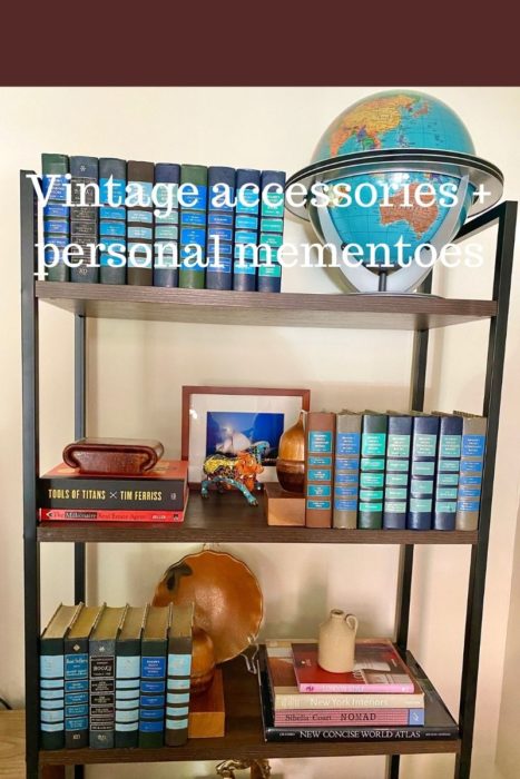 Bookshelf Styling Personal Mementoes