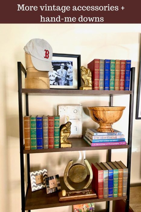 Bookshelf Styling With Vintage Accessories